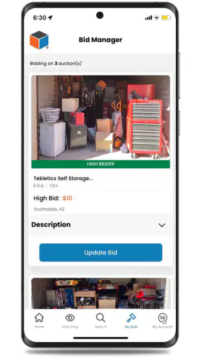 StorageTreasures Auction App screenshot