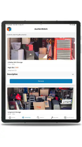 StorageTreasures Auction App screenshot