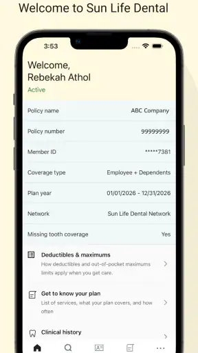 Sun Life Dental (U.S.) screenshot