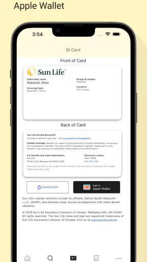 Sun Life Dental (U.S.) screenshot