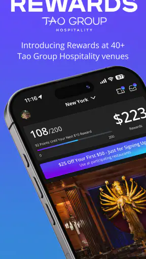 Tao Group Hospitality Rewards screenshot