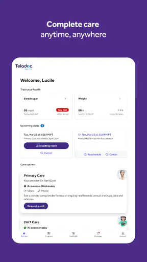Teladoc Health screenshot