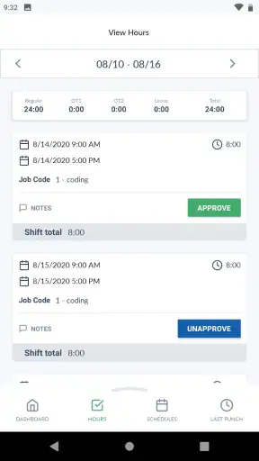 TimeClock Plus Clock screenshot