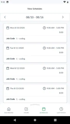 TimeClock Plus Clock screenshot