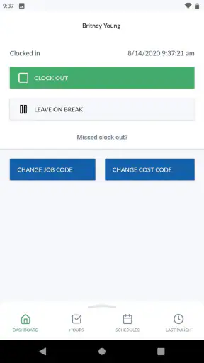 TimeClock Plus Clock screenshot