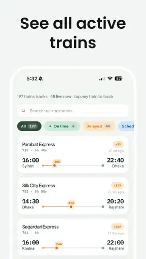 TrainKothai - BD Train Tracker screenshot