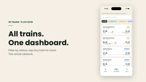 TrainKothai - BD Train Tracker screenshot
