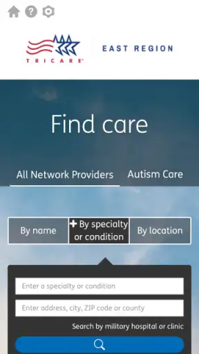 TRICARE East screenshot