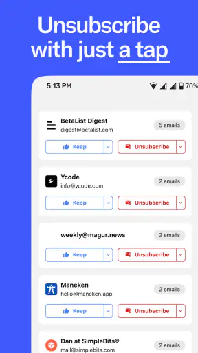 Trimbox: Easy Email Cleaner screenshot