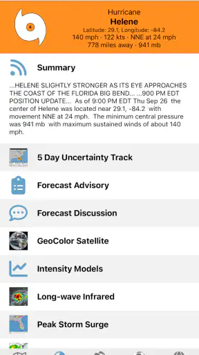 Tropical Hurricane Tracker screenshot