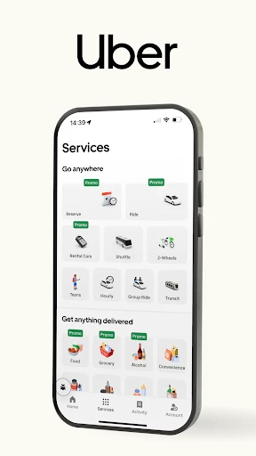 Uber - Request a ride screenshot