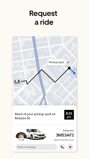 Uber - Request a ride screenshot