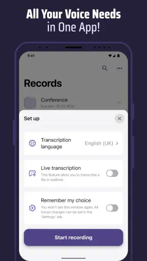 Voice & Transcribe - QuickVox screenshot