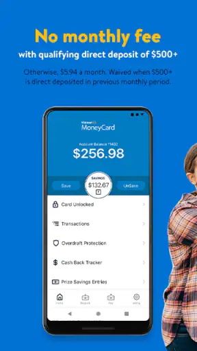 Walmart MoneyCard screenshot