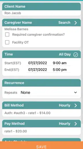 WellSky Personal Care screenshot