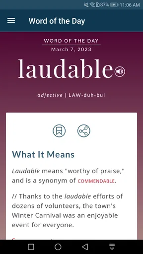Dictionary - M-W Premium screenshot