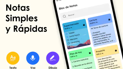 Bloc de notas y listas screenshot
