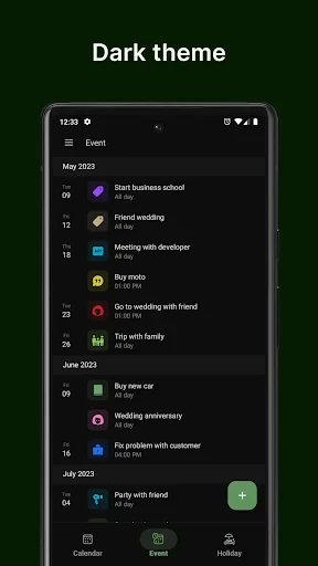 Calendario de vacaciones screenshot