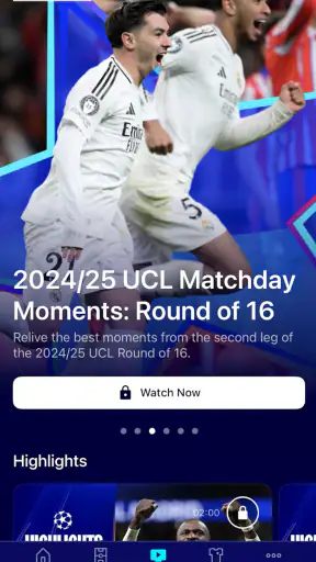 Champions League oficial screenshot