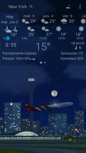Clima preciso YoWindow screenshot