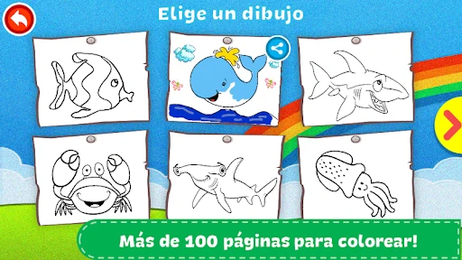 Colorea y aprende animales screenshot