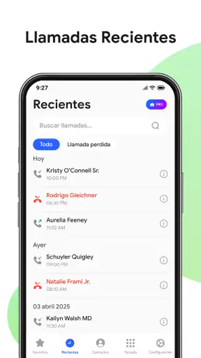Contactos: Llamada telefónica screenshot