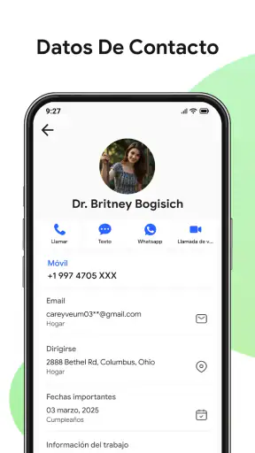 Contactos: Llamada telefónica screenshot