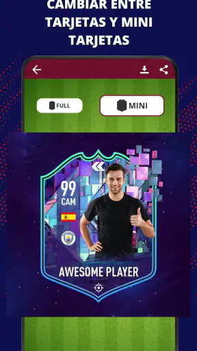 Creador de Tarjetas de Fútbol screenshot