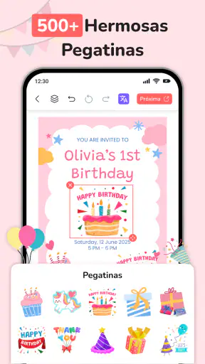 Crear Invitación de Cumpleaños screenshot