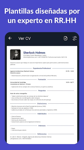 Currículum Vítae - CV Engineer screenshot