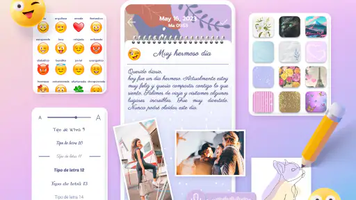 Diario secreto con contraseña screenshot
