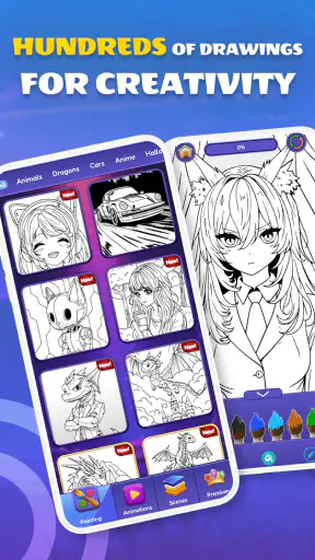 Dibujos para colorear.Animales screenshot