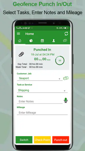 Employee Time Clock w/ GPS, Sc screenshot