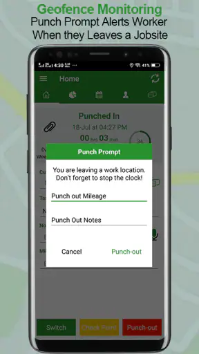 Employee Time Clock w/ GPS, Sc screenshot