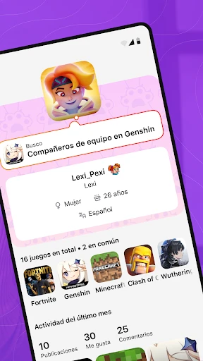 Gameram – Red para jugadores screenshot