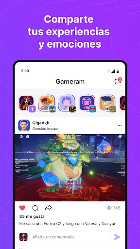 Gameram – Red para jugadores screenshot