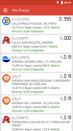 Gasolineras España screenshot