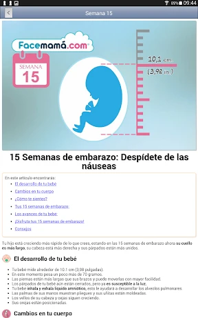 Gestograma - Embarazo Facemamá screenshot