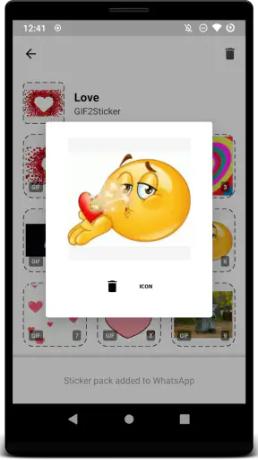 GIF2Sticker Stickers Animados screenshot