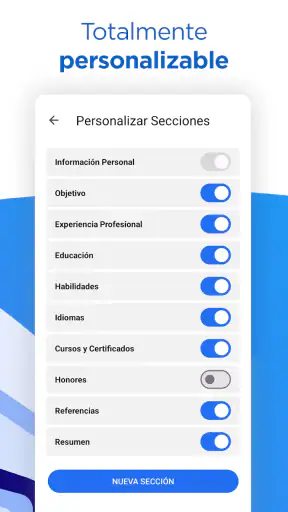 IA Crear Currículum - CV PDF screenshot
