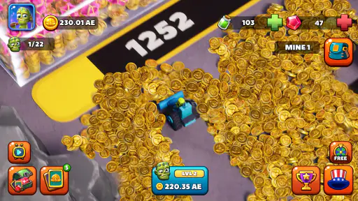Idle Zombie Miner: Tycoon Oro screenshot