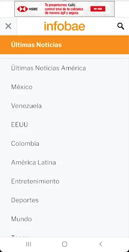 Infobae screenshot