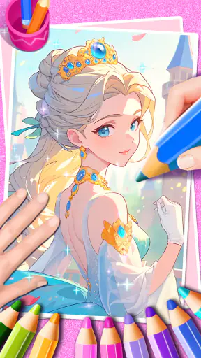 Juego de Princesas: Colorear screenshot