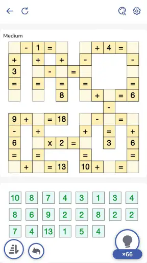 Juego Matemático, Crossmath screenshot
