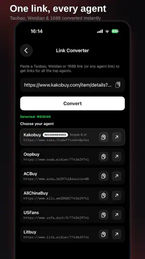 Kakobuy Sheets screenshot