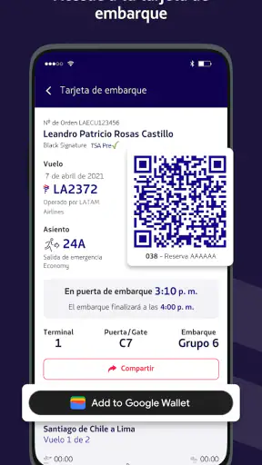 LATAM Airlines screenshot