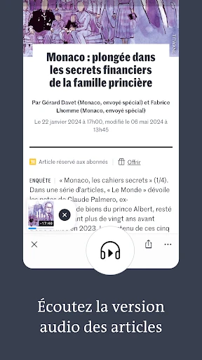 Le Monde, Actualités en direct screenshot