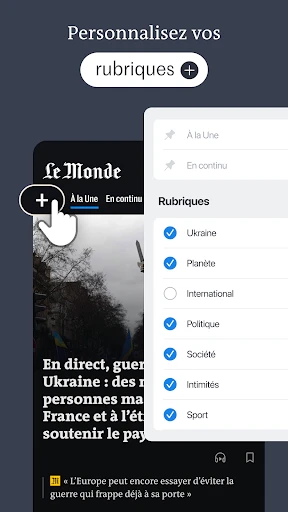 Le Monde, Actualités en direct screenshot