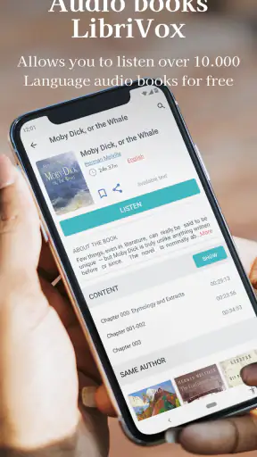 LibriVox: Audio bookshelf screenshot