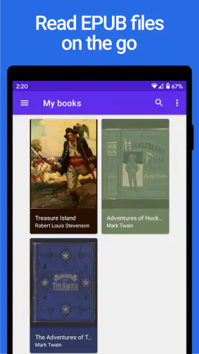 Lithium: Lector EPUB screenshot
